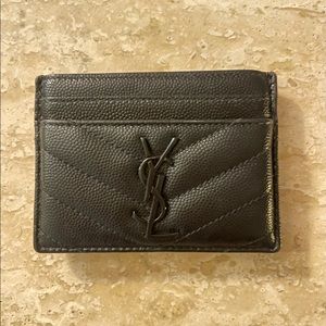 YSL Card Holder Grained Leather